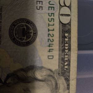 20 dollar bill fancy serial number